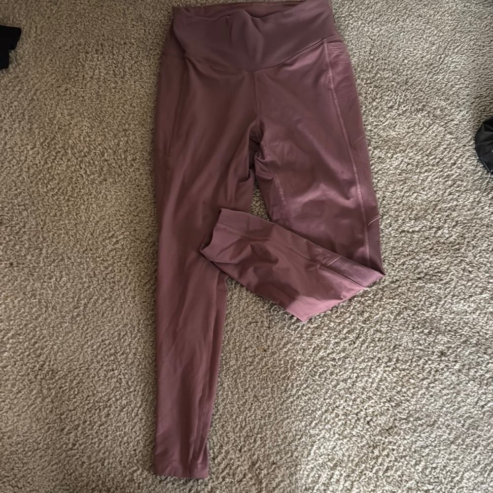 PINK Victoria's Secret Ribbed Mauve Leggings